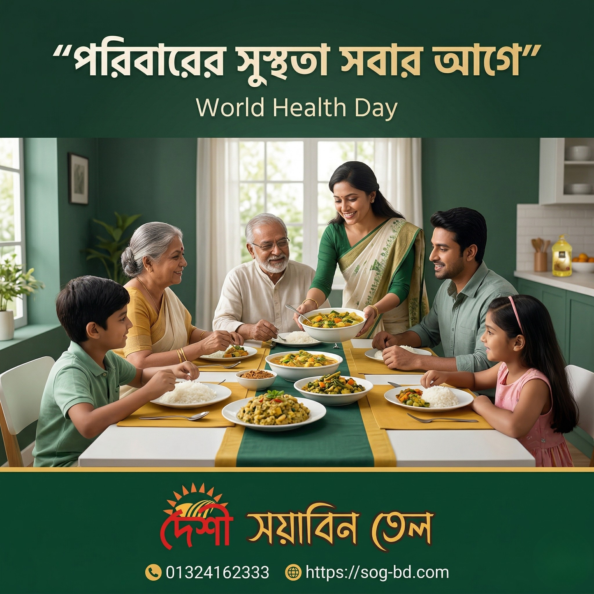 World Health Day উপলক্ষে পরিবারের সুস্থতা হোক আমাদের প্রথম অগ্রাধিকার।